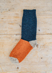 Two Left Feet Agencies Tricolour Socks with Navy Top