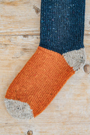 Two Left Feet Agencies Tricolour Socks with Navy Top