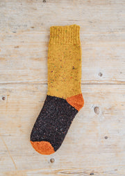 Two Left Feet Agencies Tricolour Socks with Yellow Top
