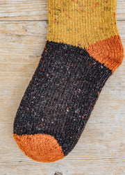 Two Left Feet Agencies Tricolour Socks with Yellow Top
