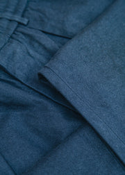 Universal Works Pleated Track Pants in Navy Brushed Moleskin