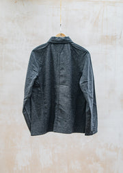 Universal Works Station Jacket in Black Salt N Pepper Tweed
