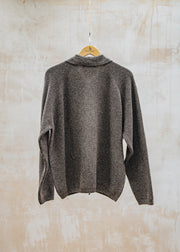 Universal Works Zip Cardigan in Brown