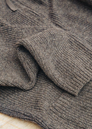 Universal Works Zip Cardigan in Brown