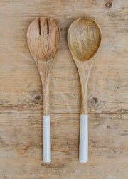 Van Deurs Mango Salad Servers in White