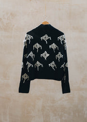 Van Kukil Erin High Neck Tassel Jumper in Deep Shadow