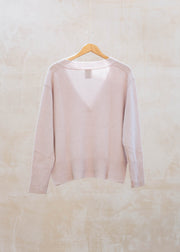 Van Kukil Natalie Relaxed V-Neck Jumper in Dusky