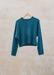 Eribé Oaklynn Heavy Knit Boxy Jumper in Atlantic Deep