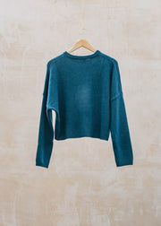 Van Kukil Oaklynn Heavy Knit Boxy Jumper in Atlantic Deep