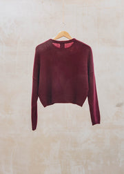 Van Kukil Oaklynn Heavy Knit Boxy Jumper in Italian Plum