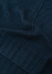 Van Kukil Reese High Neck Boxy Fit Jumper in Dark Sapphire