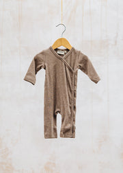 Pigeon Organics Babies' Everest Wrapsuit in Coffee Melange
