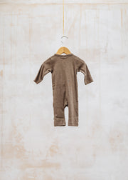 Wheat Babies' Everest Wrapsuit in Coffee Melange