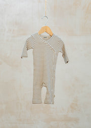 Pigeon Organics Babies' Everest Wrapsuit in Stone Stripe