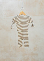 Wheat Babies' Everest Wrapsuit in Stone Stripe
