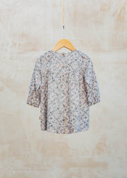 Wheat Babies' Fenja Dress in Lilac Checked Flowers