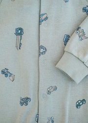 Wheat Babies' Lou Jumpsuit in Dusty Green Cars