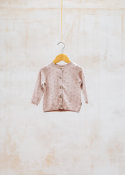 Pigeon Organics Babies' Maia Knit Cardigan in Rose Powder