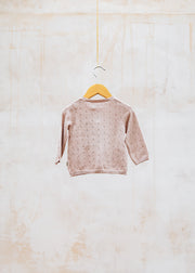 Wheat Babies' Maia Knit Cardigan in Rose Powder