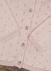 Wheat Babies' Maia Knit Cardigan in Rose Powder