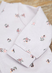 Wheat Babies' Nikola Sleepsuit in Soft Lilac Flowers