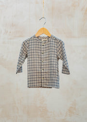 Pigeon Organics Babies' Shelby Shirt in Blue Check