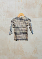 Wheat Babies' Shelby Shirt in Blue Check