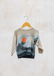 Pigeon Organics Babies' William Jacquard Pullover in Warm Sand