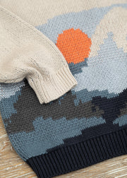 Wheat Babies' William Jacquard Pullover in Warm Sand