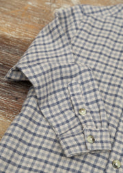 Wheat Children's Willum Shirt in Blue Check
