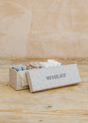 Wheat Evig Gift Box Socks in Blue