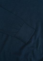 John Smedley Evonne Long Sleeved Crew Neck Jumper in French Navy