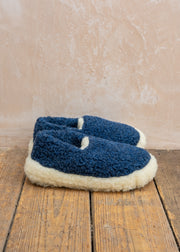 William Lockie Wool Slippers in Dark Blue