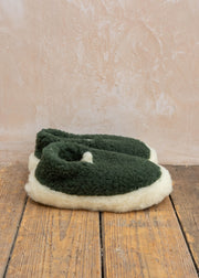 William Lockie Wool Slippers in Dark Green