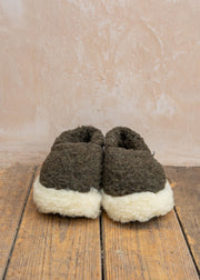 Yoko Wool Wool Slippers in Khaki