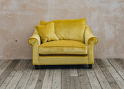 The Hastings Sofa Company Allium Sofas in Alpha Canary Velvet