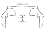 The Hastings Sofa Company Allium Sofas in Alpha Sherbet Velvet