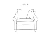 The Hastings Sofa Company Allium Sofas in Omega Prints English Oak Three Leaf Velvet