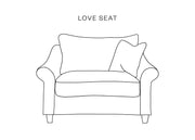 The Hastings Sofa Company Allium Sofas in Kami Topaz Velvet