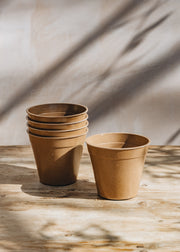 Terracotta Bamboo Nursery Pots, 5