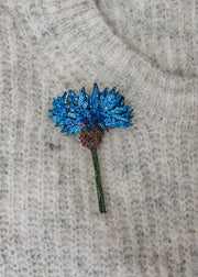 Trovelore Trovelore Blue Cornflower Brooch