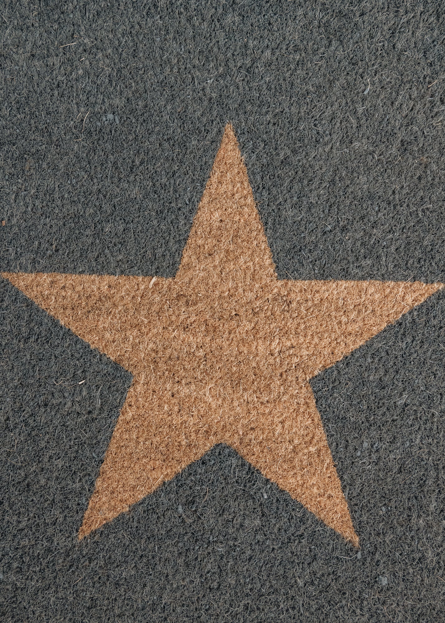 Charcoal with Star Large Doormat
