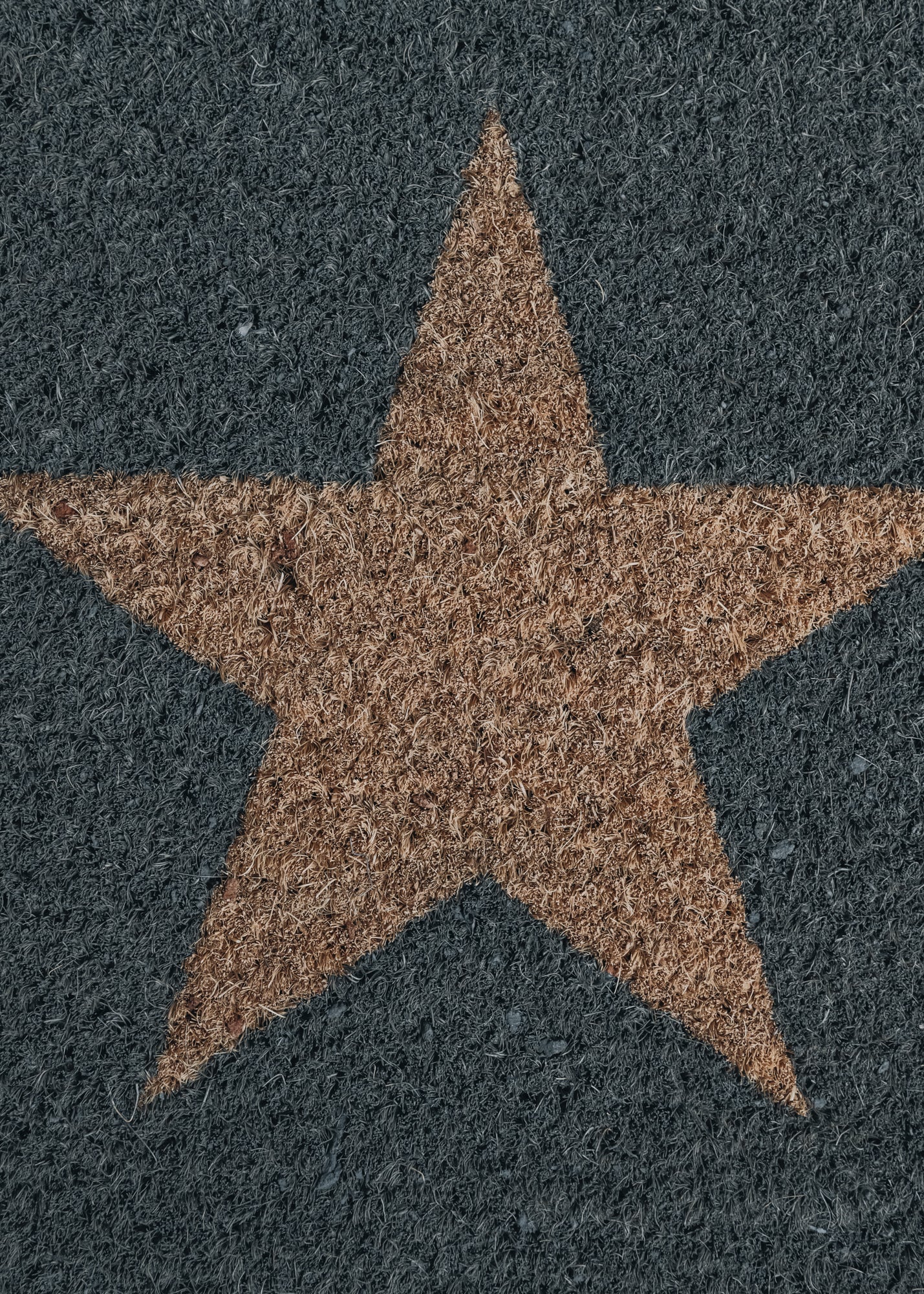 Charcoal with Star Small Doormat
