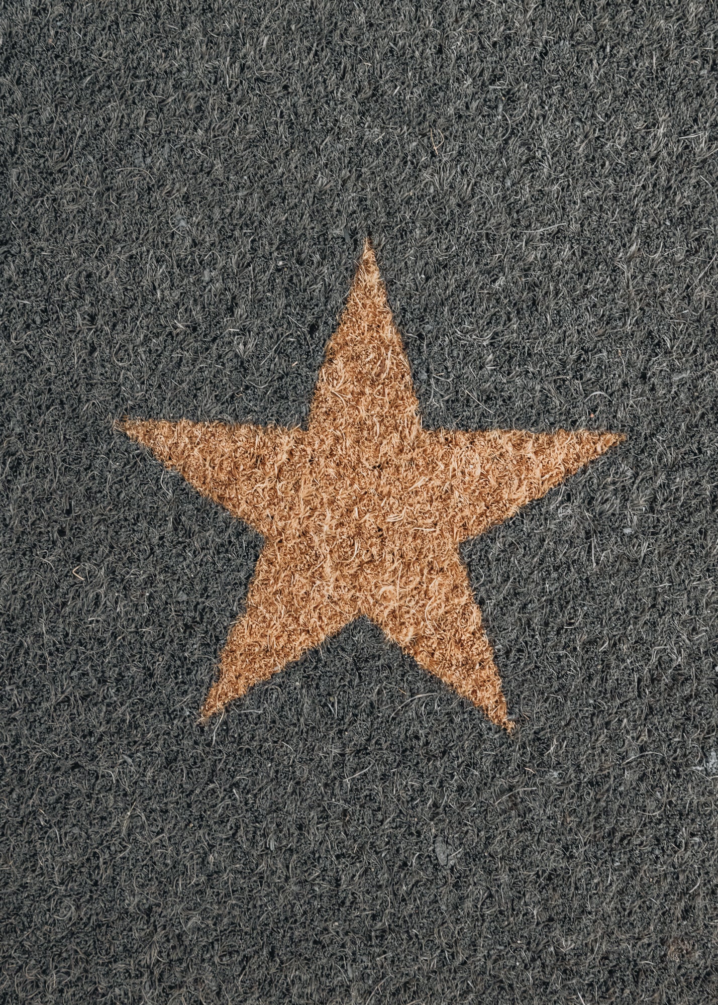 Charcoal with Three Stars Small Doormat