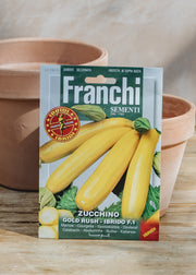 Seeds of Italy Franchi Courgette 'Gold Rush' Seeds F1 Hybrid