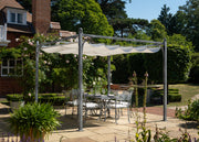 Gommaire Pergola with Ivory Awning