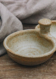Hook Norton Pottery Double Olive Bowl