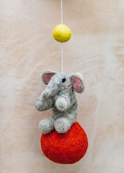 AfroArt Elephant on a Ball Mobile