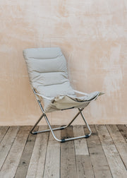 Aluminium Fiesta Armchair in White and Beige