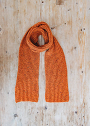 Two Left Feet Agencies Donegal Narrow Scarf in Orange